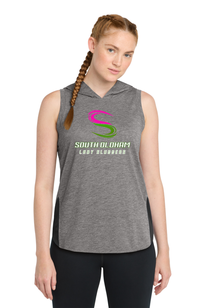 South Oldham Lady Sluggers - Ladies Sleeveless Hoodie Tank Top